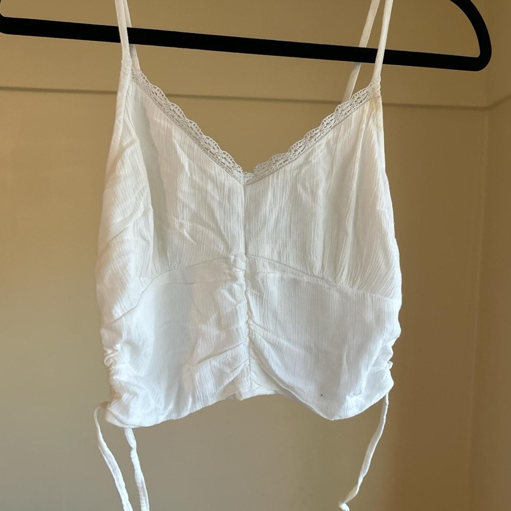 4/$20 DEAL -- Hollister White Lace Trim Tank Top